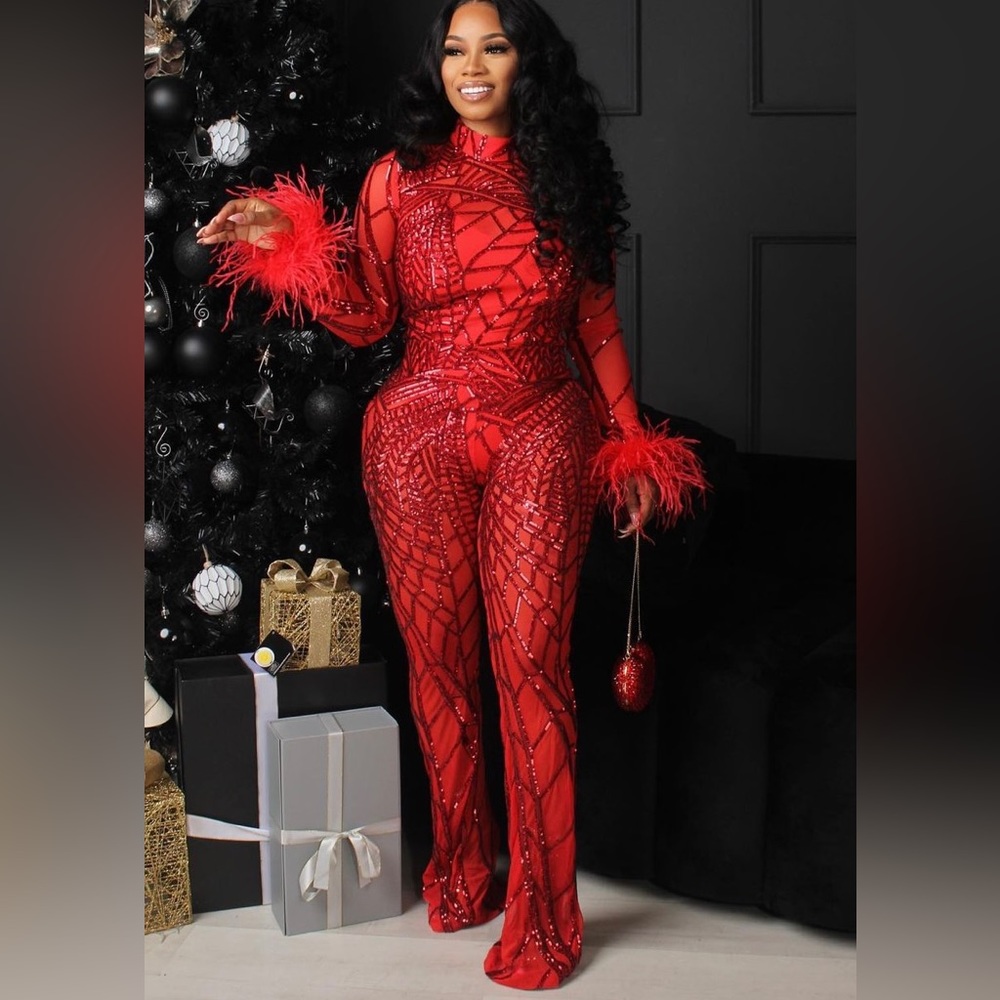 Brand new Sequin mesh jumpsuit